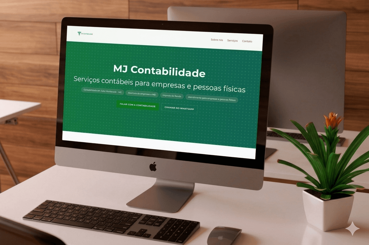 Preview do website MJ Contabilidade